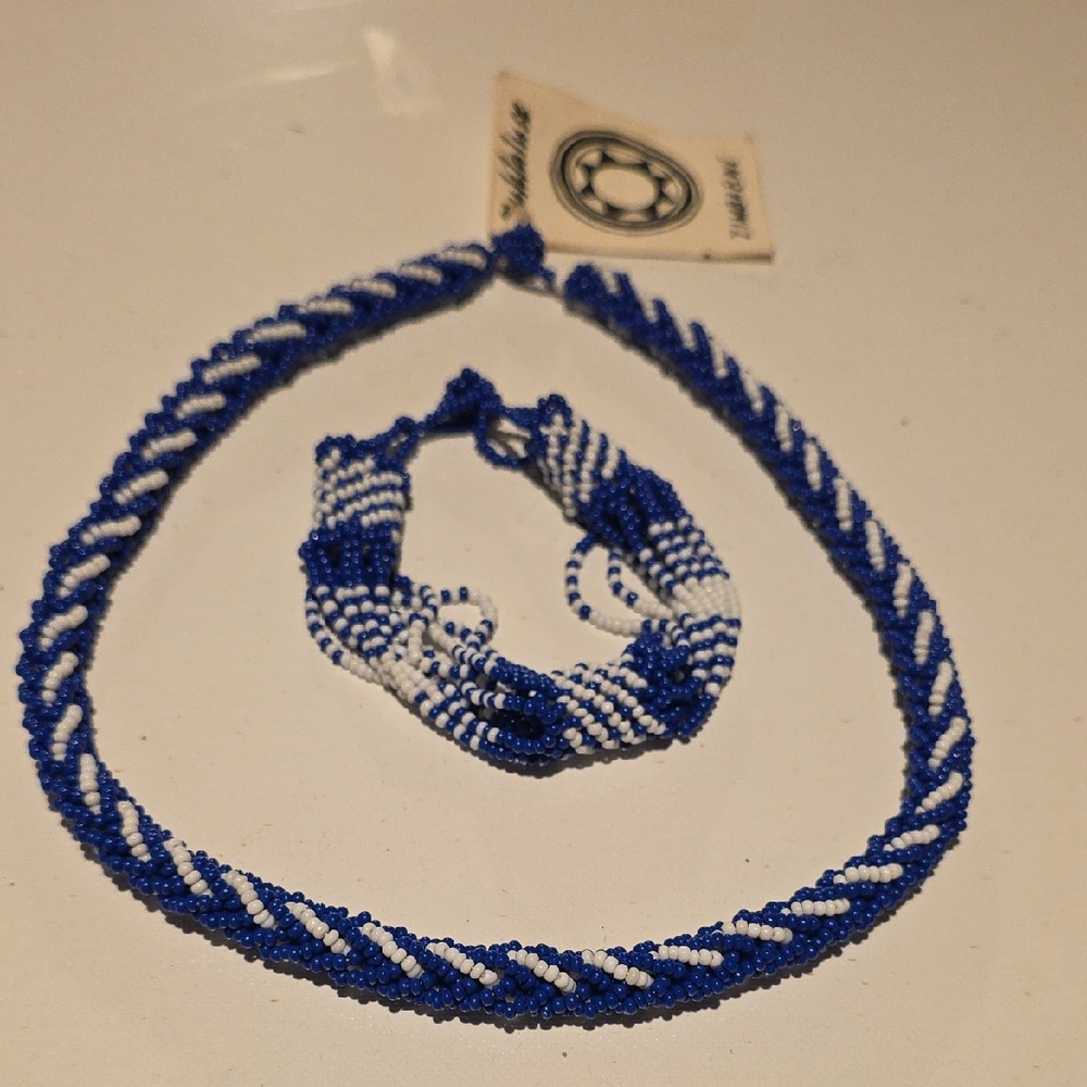 Zimbabwe Beaded Necklace and Bracelet Set